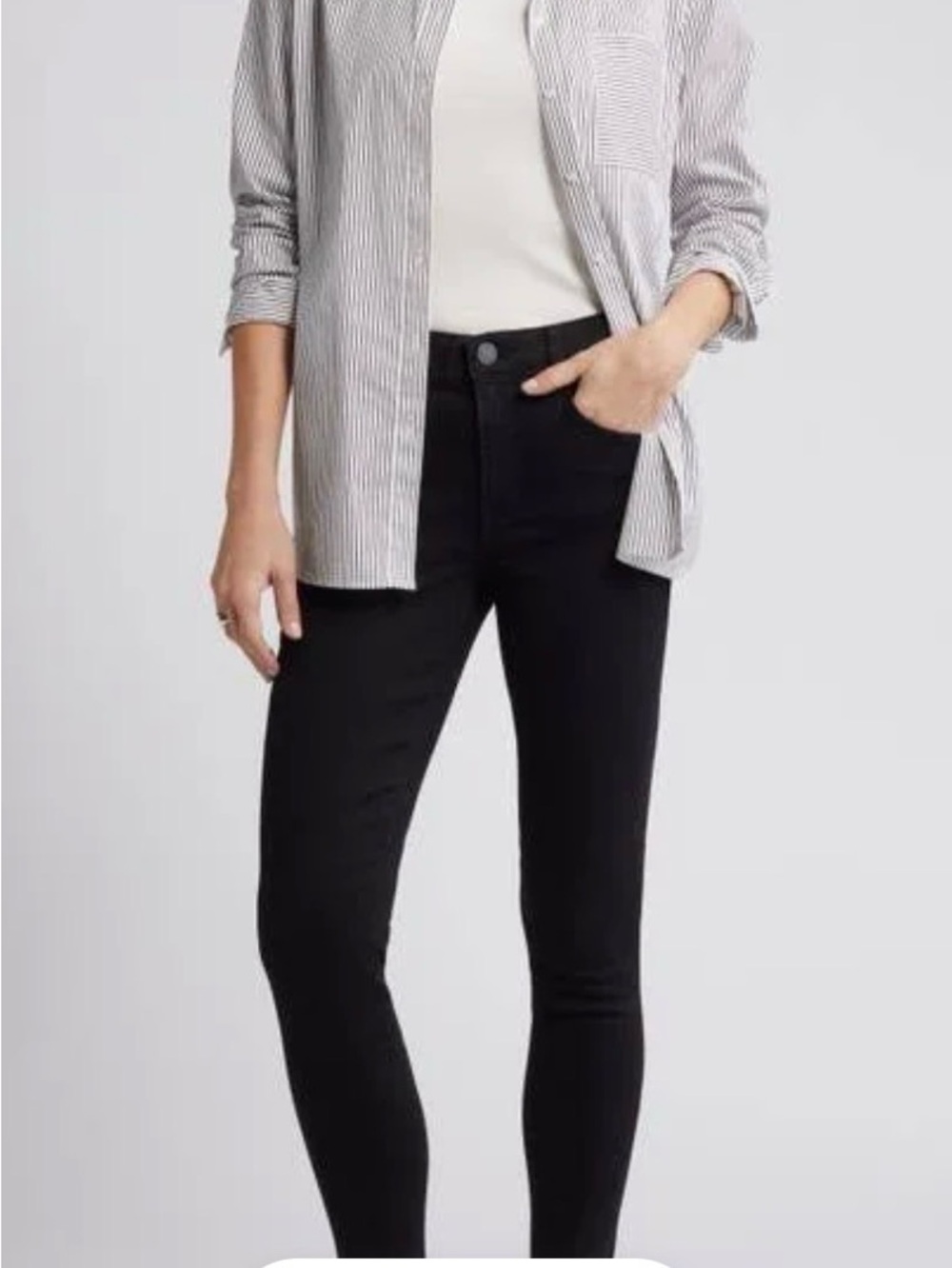Wit & Wisdom Sophie High Rise Ankle Black Skinny Jeans
